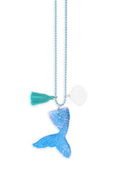 Sadie’s Moon - Mermaid Tail Resin Necklace + Postcard