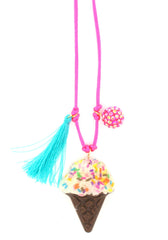 Sadie’s Moon - Ice Cream Resin Necklace  + Bookmark