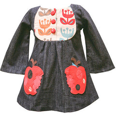 Bib and Bell Dress with Apple Pockets